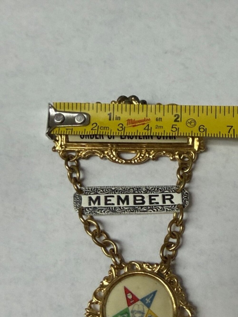 Order Of The Eastern Star OES Member Pin Brooch Masonic Badge But Vintage - Picture 5 of 9